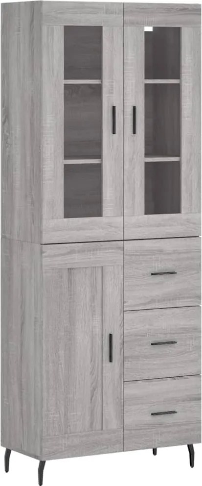 vidaXL szürke sonoma szerelt fa magasszekrény 69,5 x 34 x 180 cm