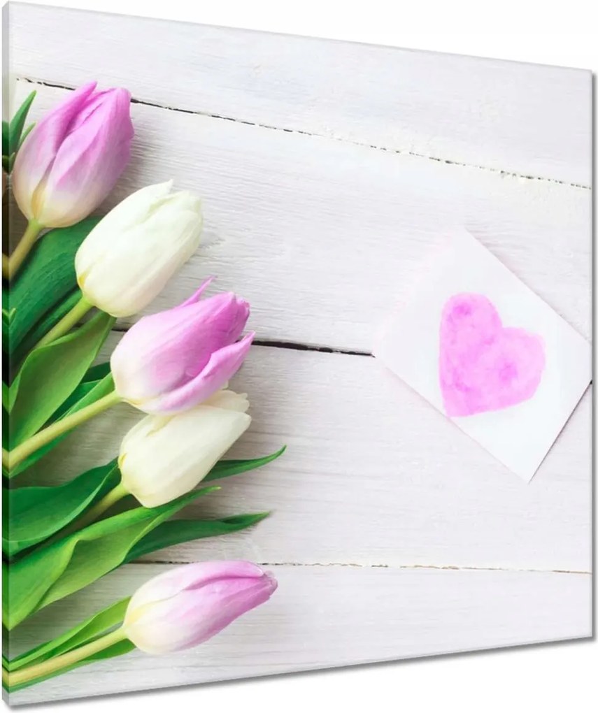 Vászonkép 80x80 Finom tulipánok
