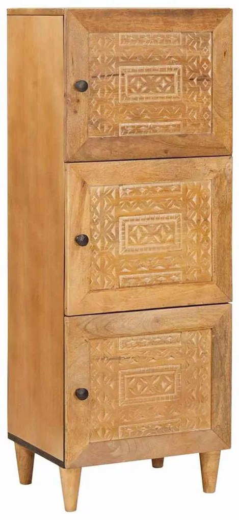 Magasfiú polcokkal Világosbarna 40 x 33 x 110 cm tömör mangófa