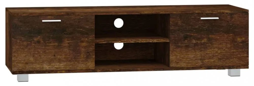 füstös tölgy színű szerelt fa TV-szekrény 140 x 40,5 x 35 cm