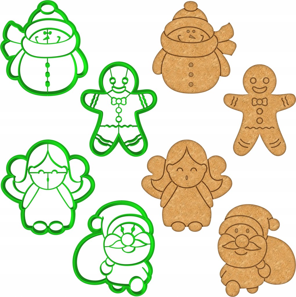 4x Karácsonyi Formák Karácsonyi lyukasztók XXL szett 4db