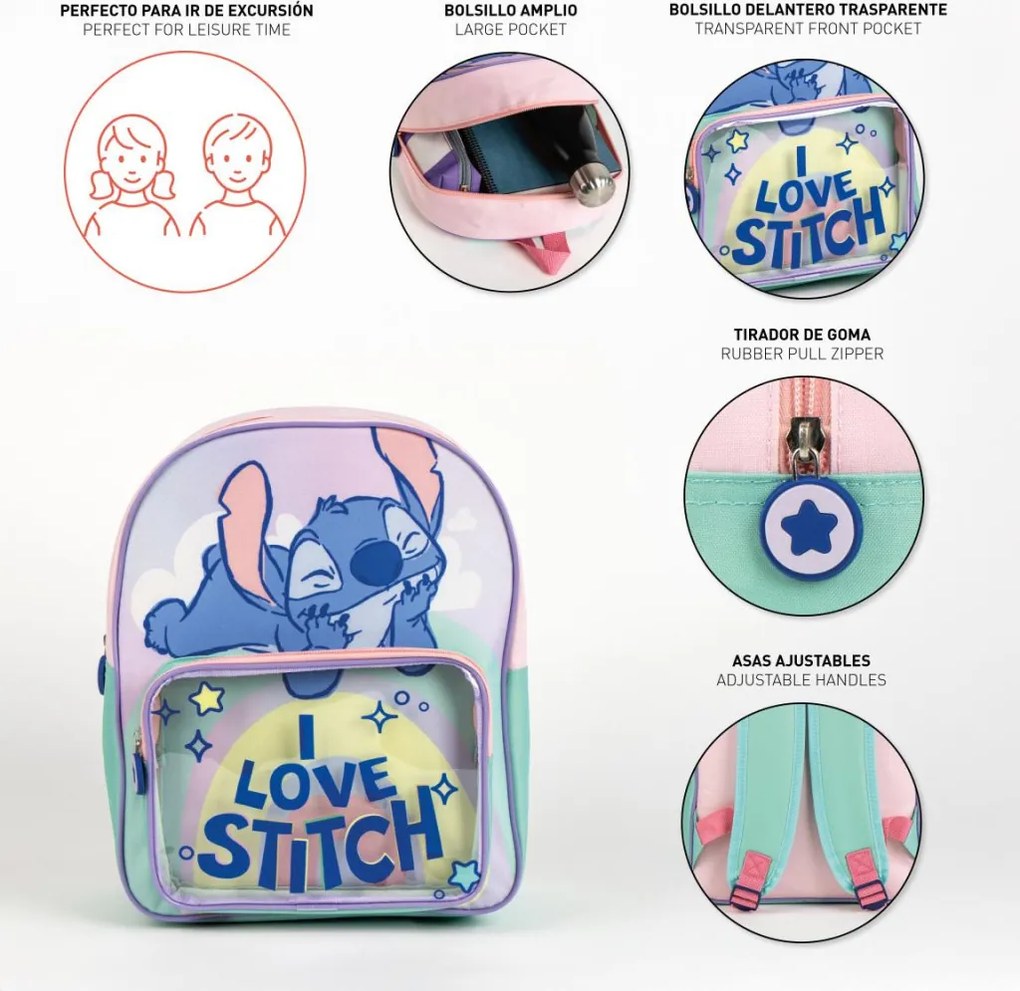 Disney Lilo és Stitch, A csillagkutya Universe hátizsák, táska 30 cm
