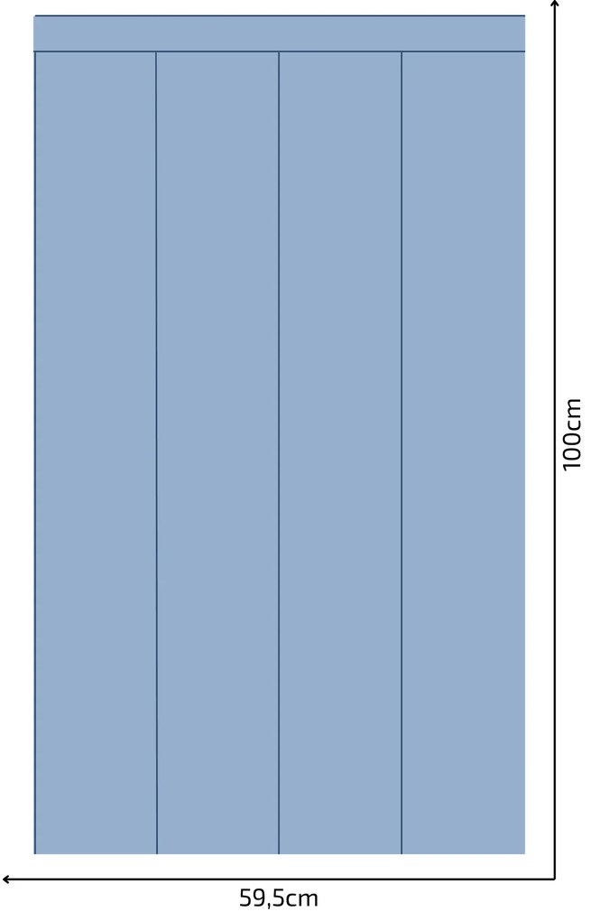 PIPPER. Textil öntapadó tapéta - Egy téglalap - Sötétkék színű Méret: 60cm, Szín: Sápadt