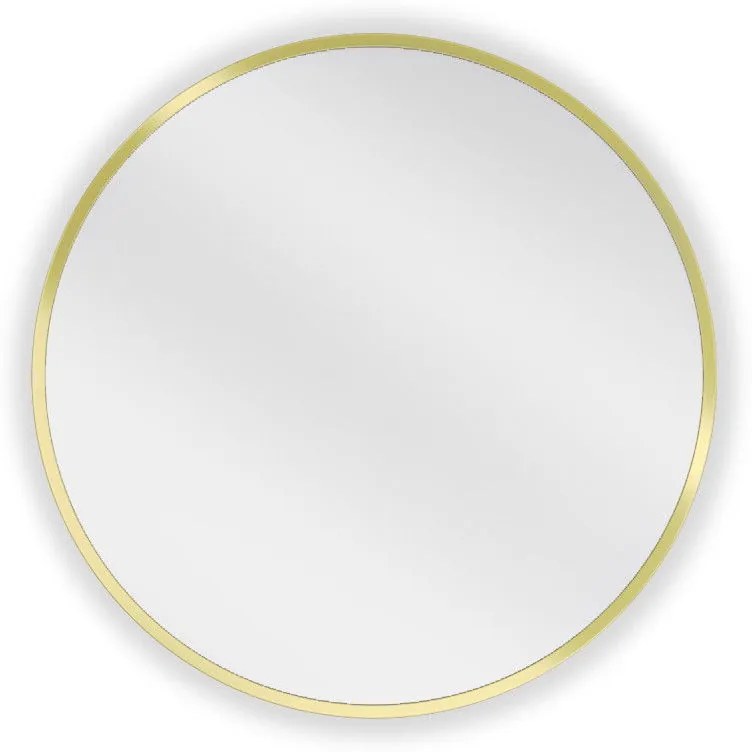 Mexen Loft, kerek fürdőszobai tükör 55 cm, keret színe arany fényes, 9850-055-055-000-50