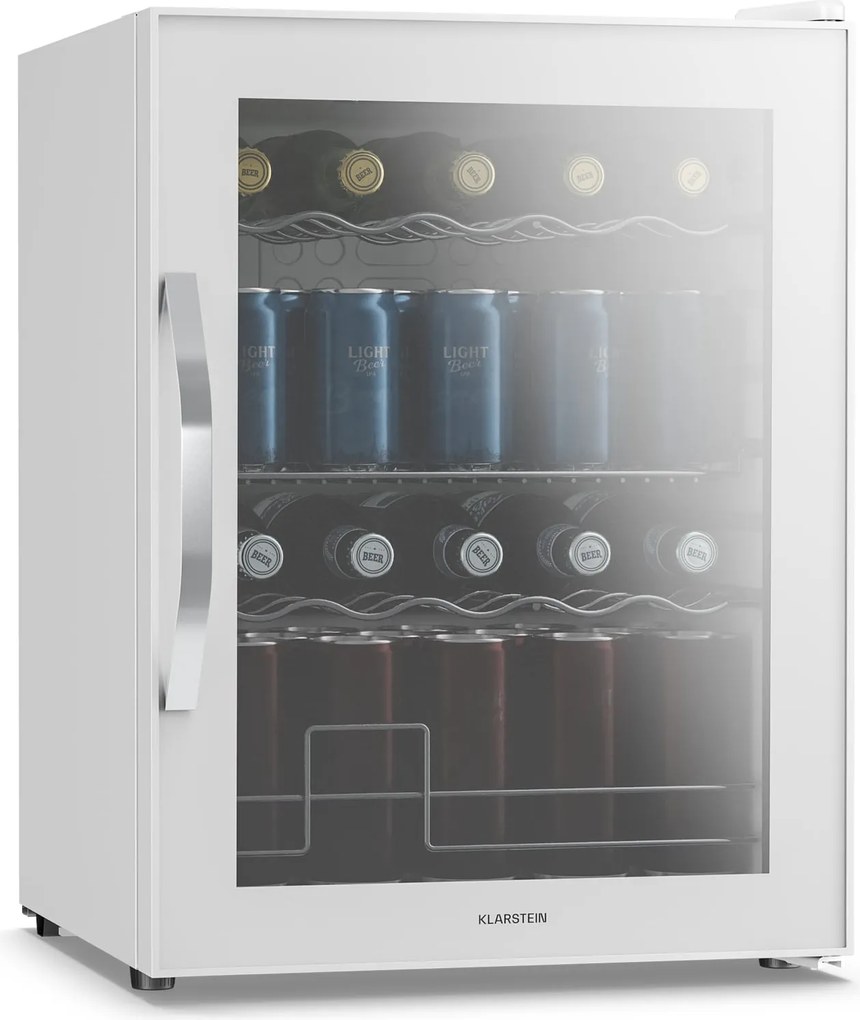 Klarstein Beersafe italhűtő tükörüveg ajtóval | 64 x 48 cm | 85 W | 60 liter | Fehér