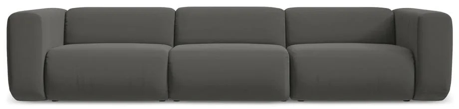 Szürke bársony kanapé 319 cm Ekahi – Makamii