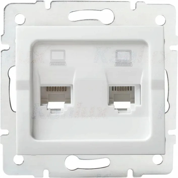 Logi számítógép aljzat 2x RJ45 Cat 5e fehér Kanlux