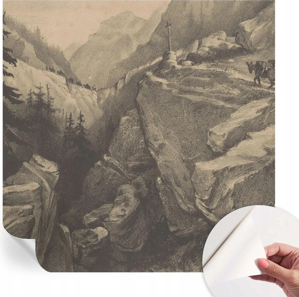 Mosható öntapadós fotótapéta étkezőbe Festői hegyek 250x250 cm