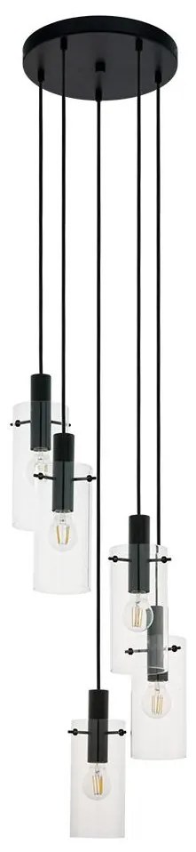 Eglo 97368 -  Csillár zsinóron MONTEFINO 5xE27/60W/230V