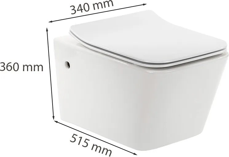 Tina fali rimless WC soft close ülőkével