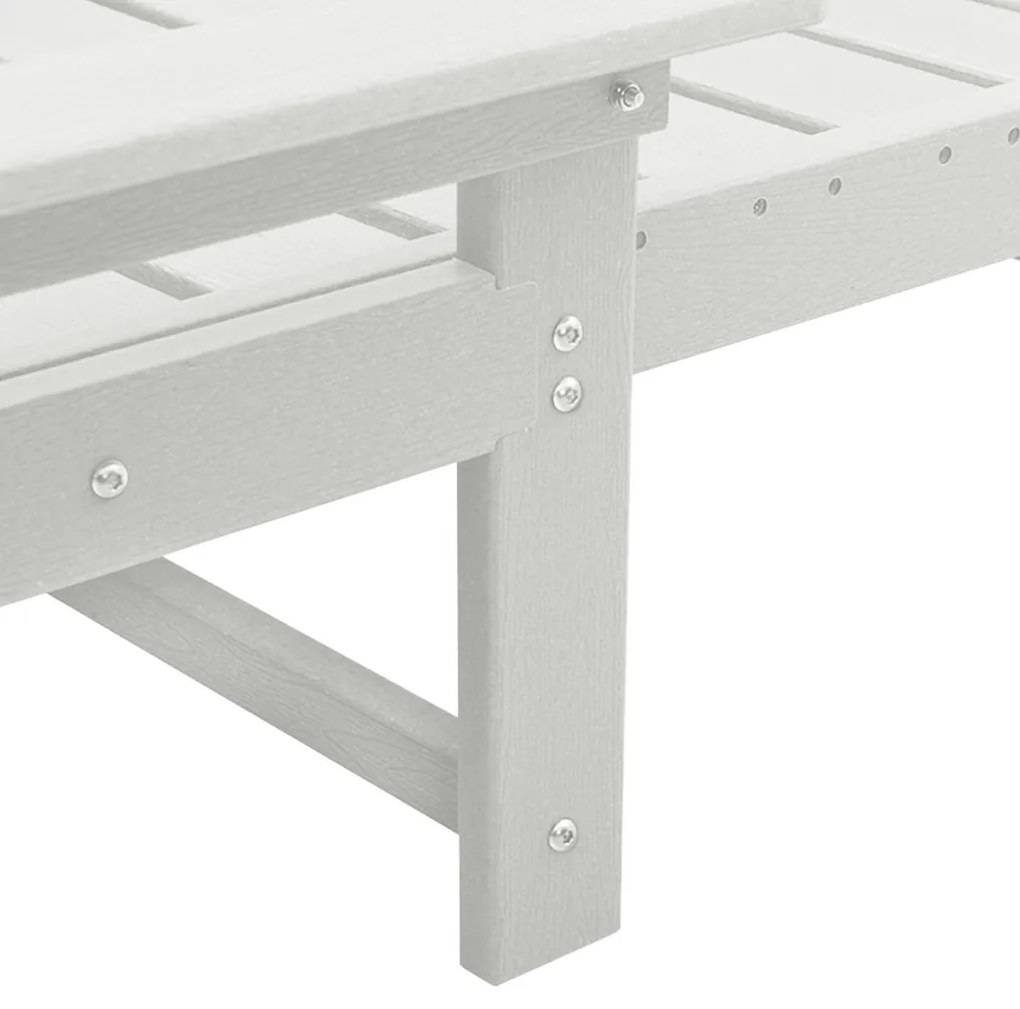 Napozóágy Fehér 53x162x98.5 cm HDPE