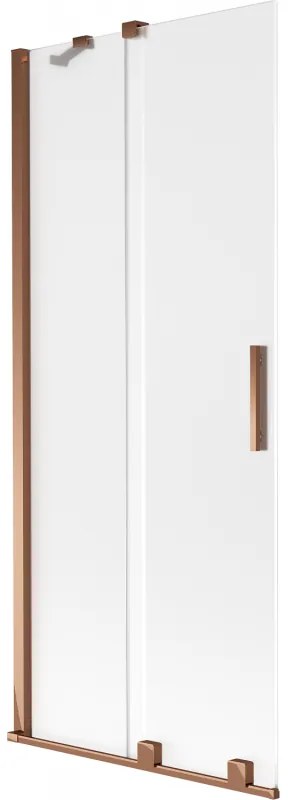 Mexen Velar, 2 szárnyas eltolható kádparaván 85 x 150 cm, 8 mm-es matt üveg, rózsaszín arany, 896-085-000-31-60