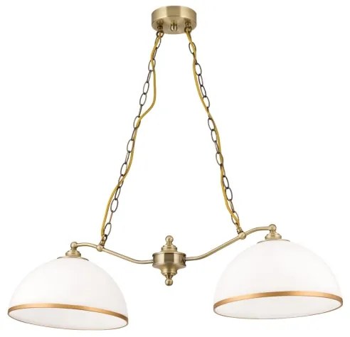 Csereüveg csillárhoz és állólámpához OLD LAMP E27 átm. 30 cm fehér/arany