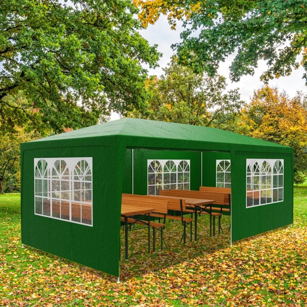 NEAPOL rendezvénysátor, 3x6m, zöld Jurhan