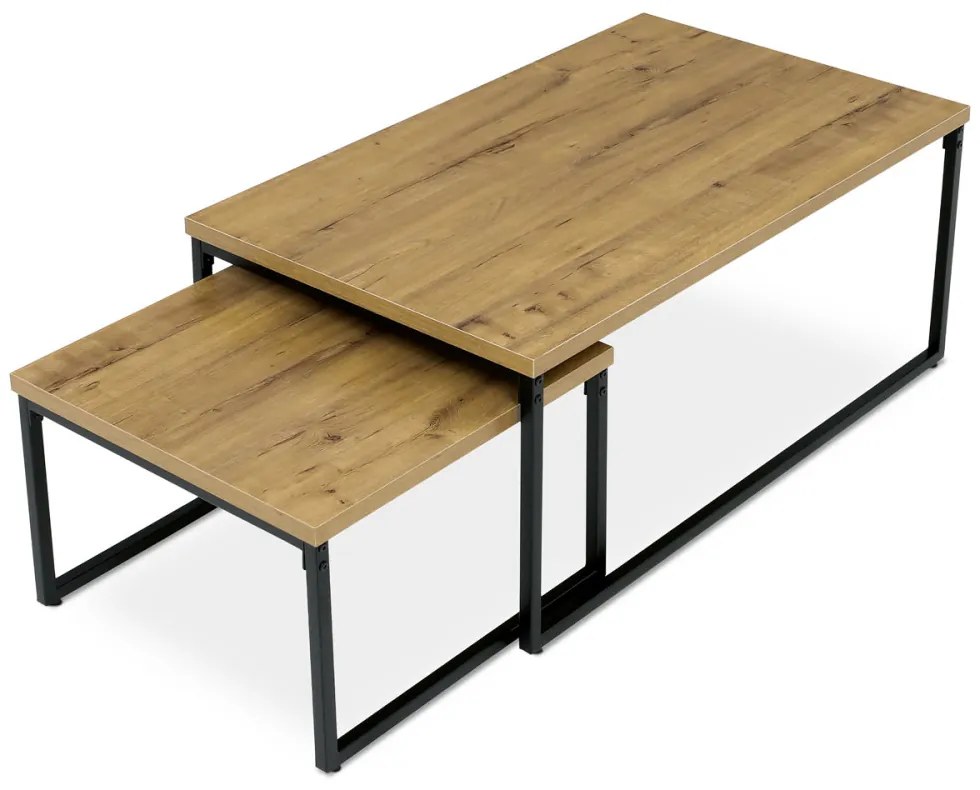 Set de mese pentru cafea în picioare din 2 piese, culoare stejar sălbatic CT-619