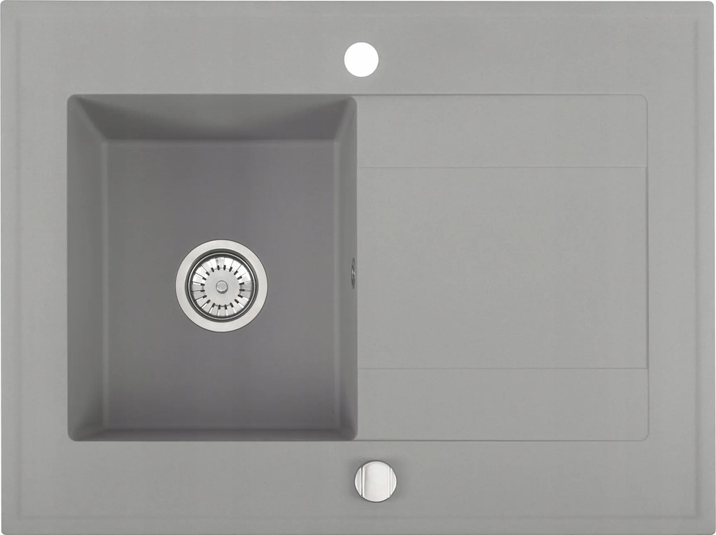 Grande 10 Gránit mosogató egymedencés konyhai mosogató, szürke
