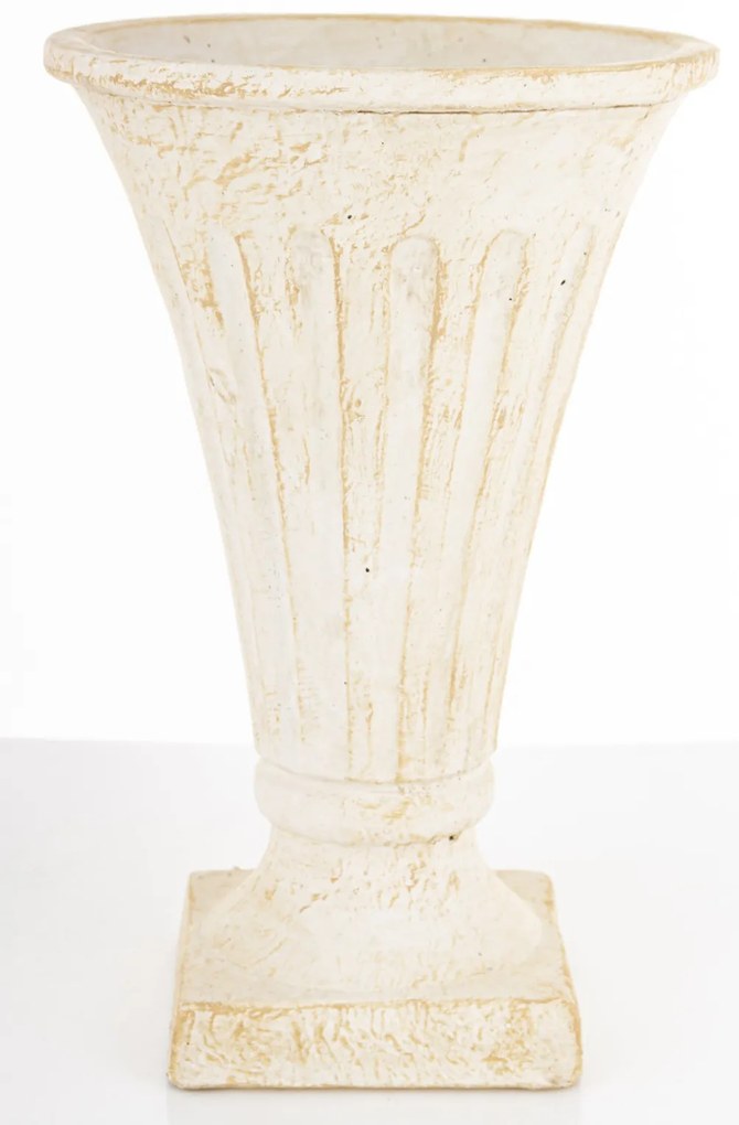 Evora design Váza cementbézs 26x17x17 cm