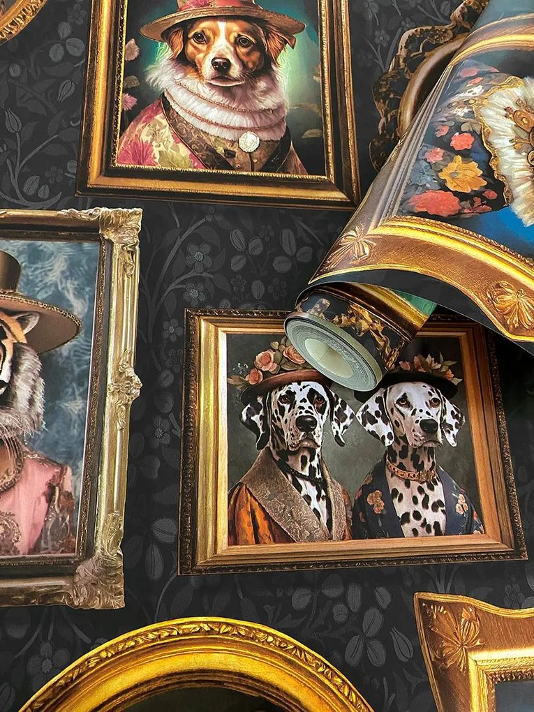 Holden Decor Imaginarium 3 Holden Regal Beasts Wallpaper fekete állatos papír tapéta – 13790