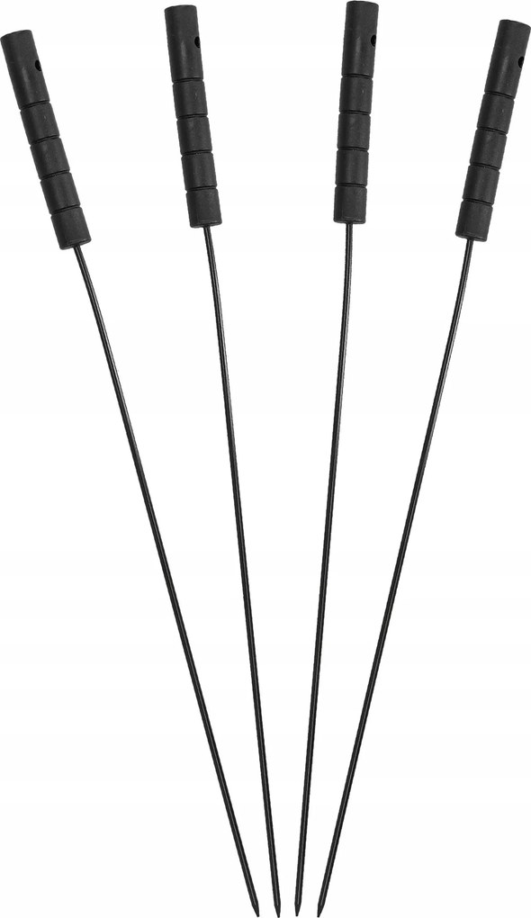 Nyárstartó fém 40cm 4db-os szett fekete grill hús