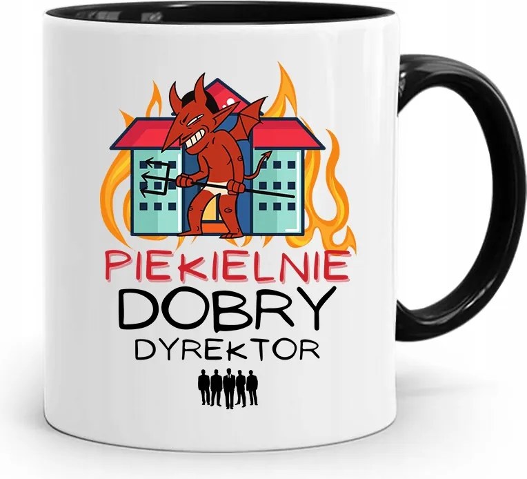 Igazgatónak Pokolian Jó Fekete Bögre fényképes nyomtatással