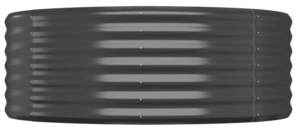 antracitszürke horganyzott acél kerti magaságyás 249x100x36 cm