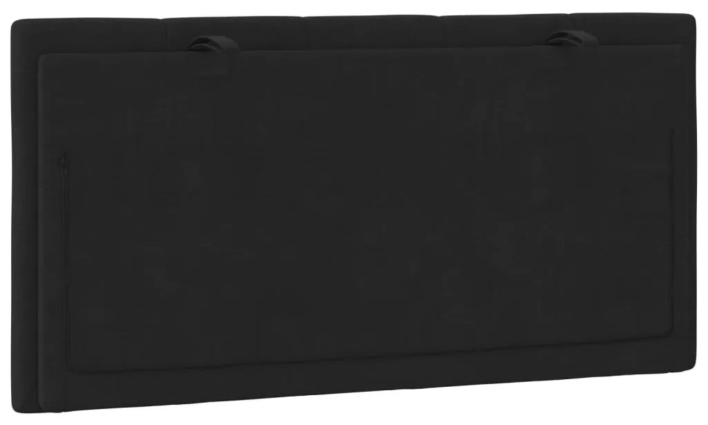 fekete bársony fejtámla párna 100 cm