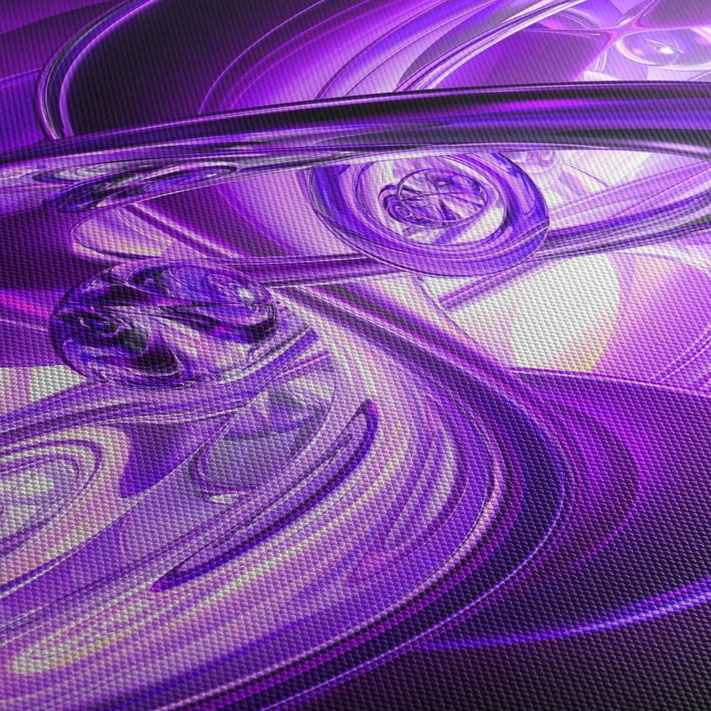Lila fraktálos kép (90x60 cm)