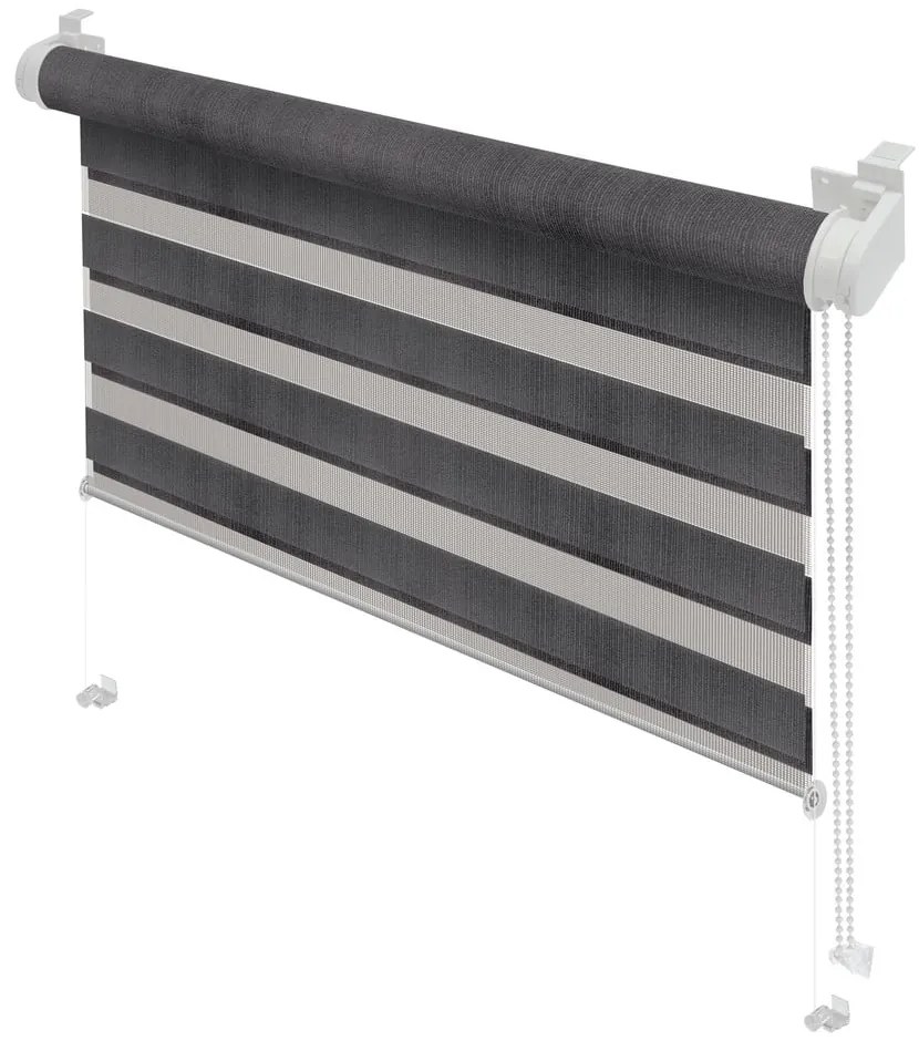 Sötétszürke nappali-éjszakai roló 42,5x150 cm Zebra – Gardinia