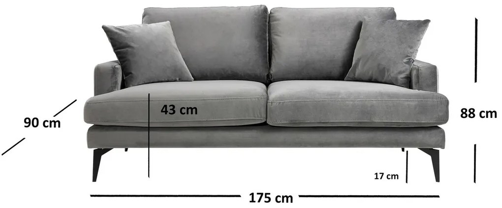 Papira 2 kanapé szürke