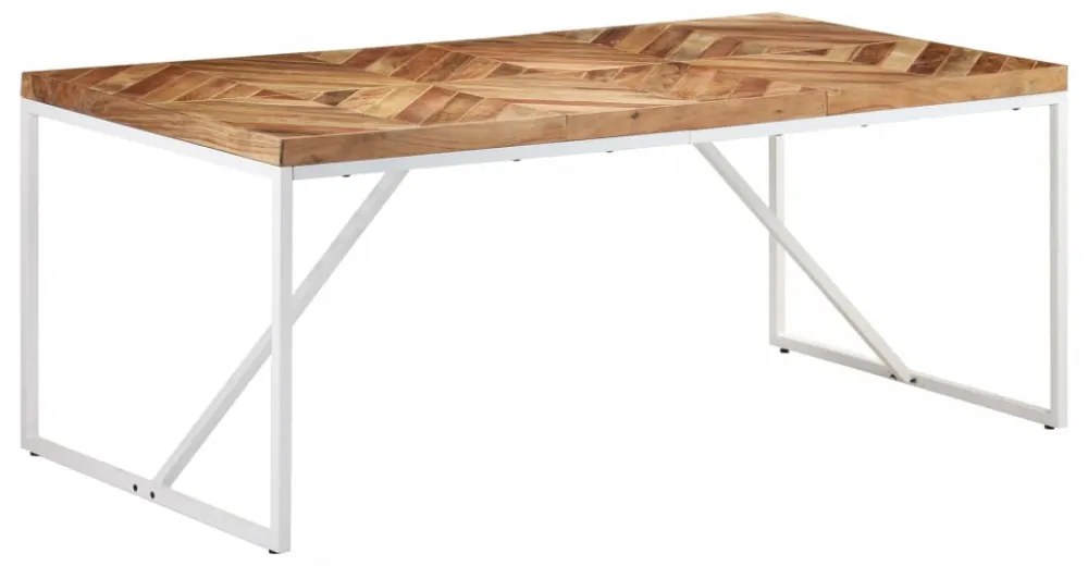 tömör akácfa és mangófa étkezőasztal 180 x 90 x 76 cm