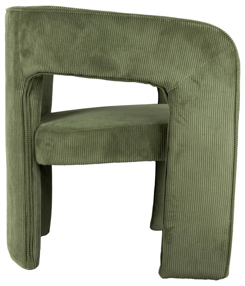 Zöld kordbársony fotel Vigor – Leitmotiv