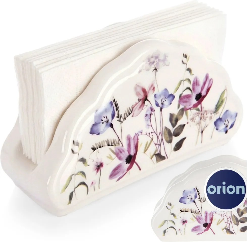 Szalvétatartó Porcelán szalvétatartó papír zsebkendő asztal Virágok