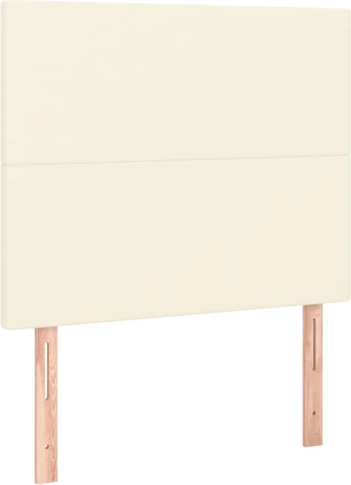 krémszínű műbőr fejtámla 80x5x118/128 cm