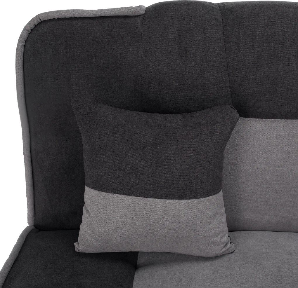 Kinyitható dívány, sötétszürke/világosszürke, PERSI