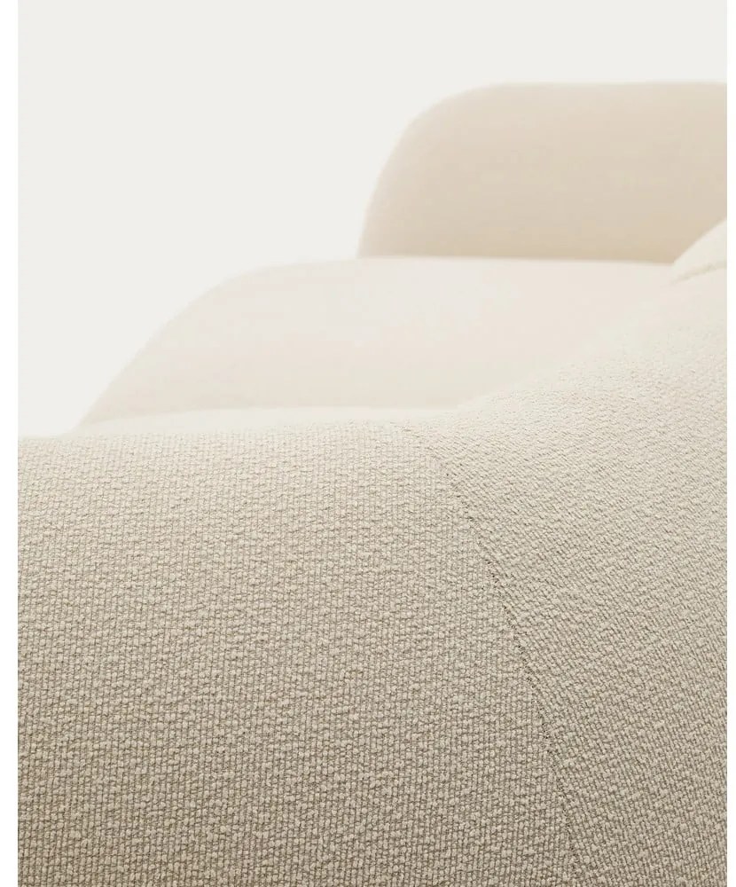 Krémszínű zsenília sarokkanapé (jobb oldali-heverő résszel) Martina – Kave Home