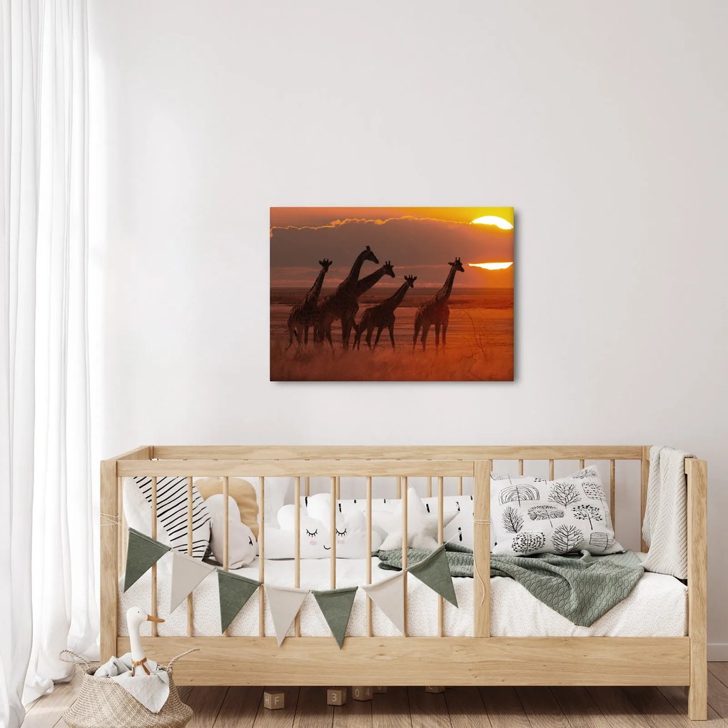 Kép - Zsiráfok az afrikai szavannán (70x50 cm)
