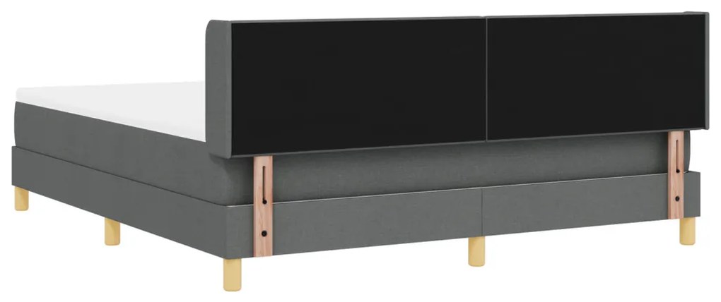 Boxspring ágy matrac, szürke, 180 x 200 cm, szövet