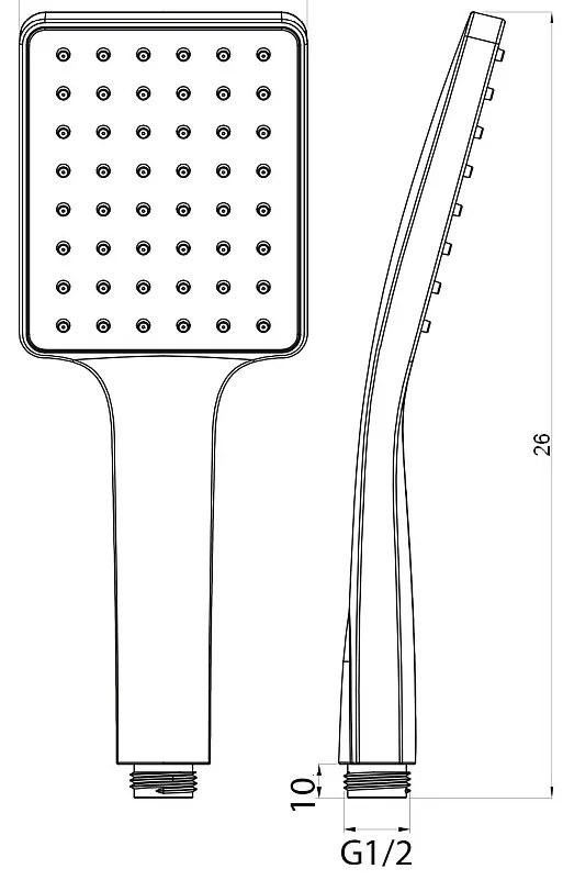 Caldo Freddo Blackfield zuhanyfej matt FEKETE