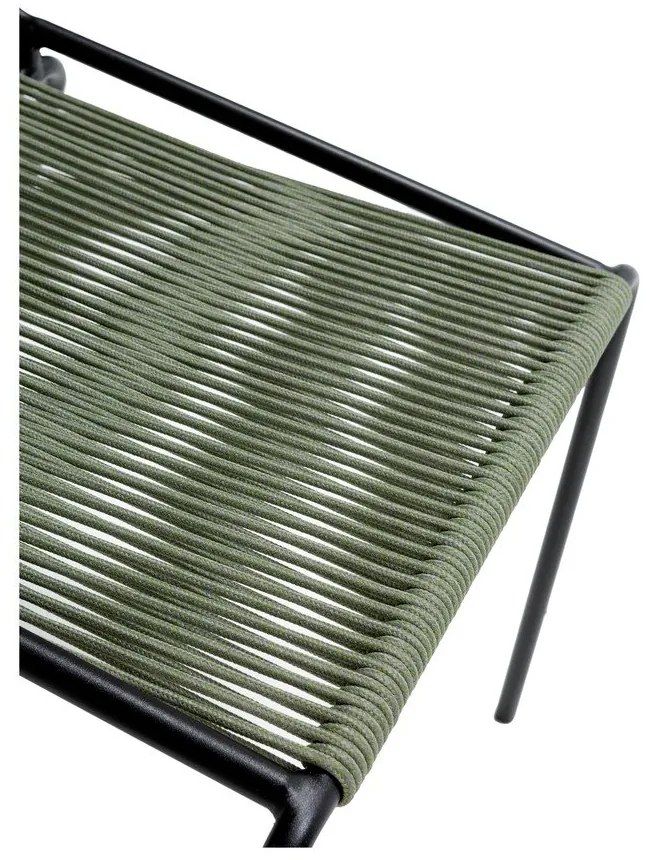 Zöld fém rakásolható étkezőszék szett 2 db-os Emily – Marckeric