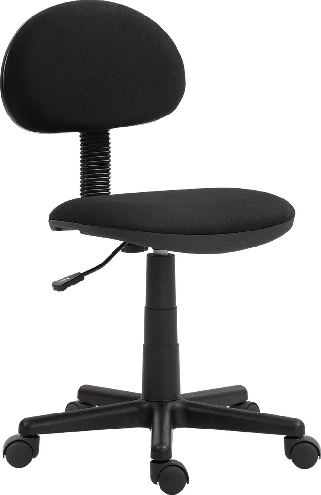 HOMCOM Ergonomikus Irodai Szék, Magasságban Állítható Forgószék Rugalmas Szövetből Tanulószobába Fekete | Aosom