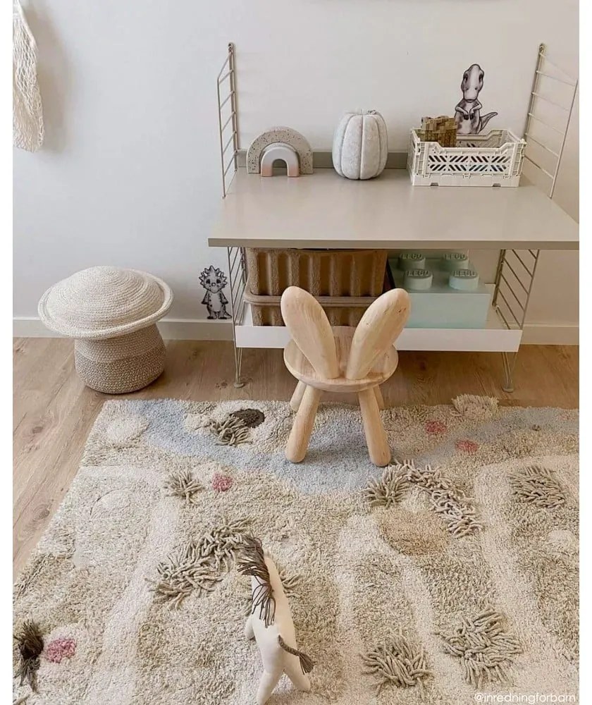 Bézs textil játéktároló kosár ø 33x38 cm Mama Mushroom – Lorena Canals