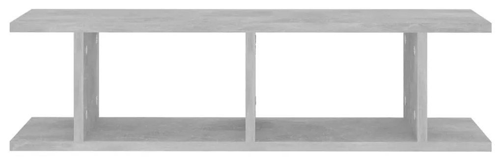 2 db betonszürke szerelt fa fali polc 75 x 18 x 20 cm