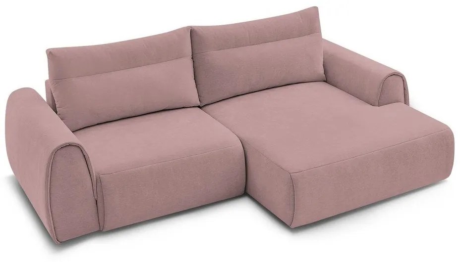 Világos rózsaszín sarokkanapé Aden – Bobochic Paris