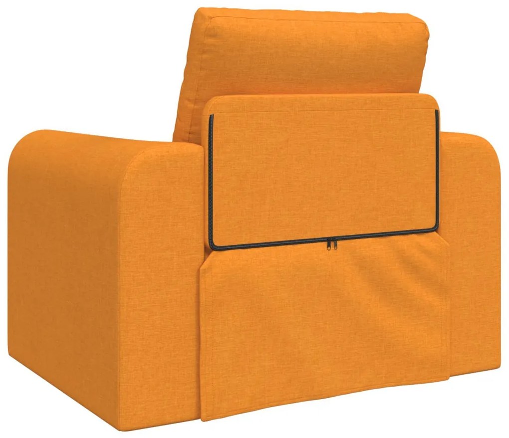 Földi kanapéágy 2 az 1-ben Sötét Sárga 98x71x83 cm Textil