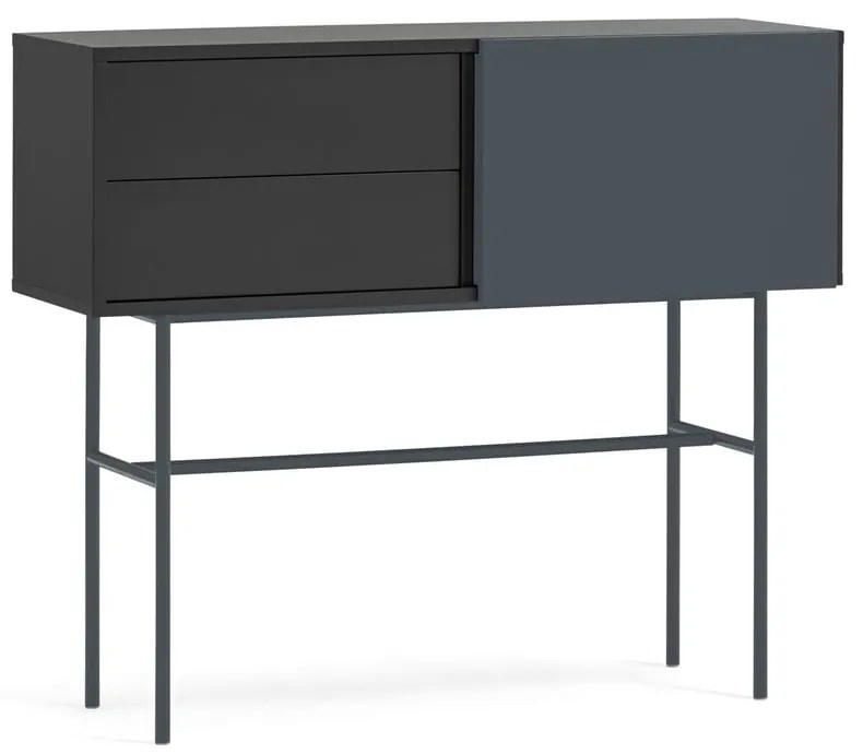 Fekete-antracitszürke konzolasztal 35x110 cm Nube – Teulat