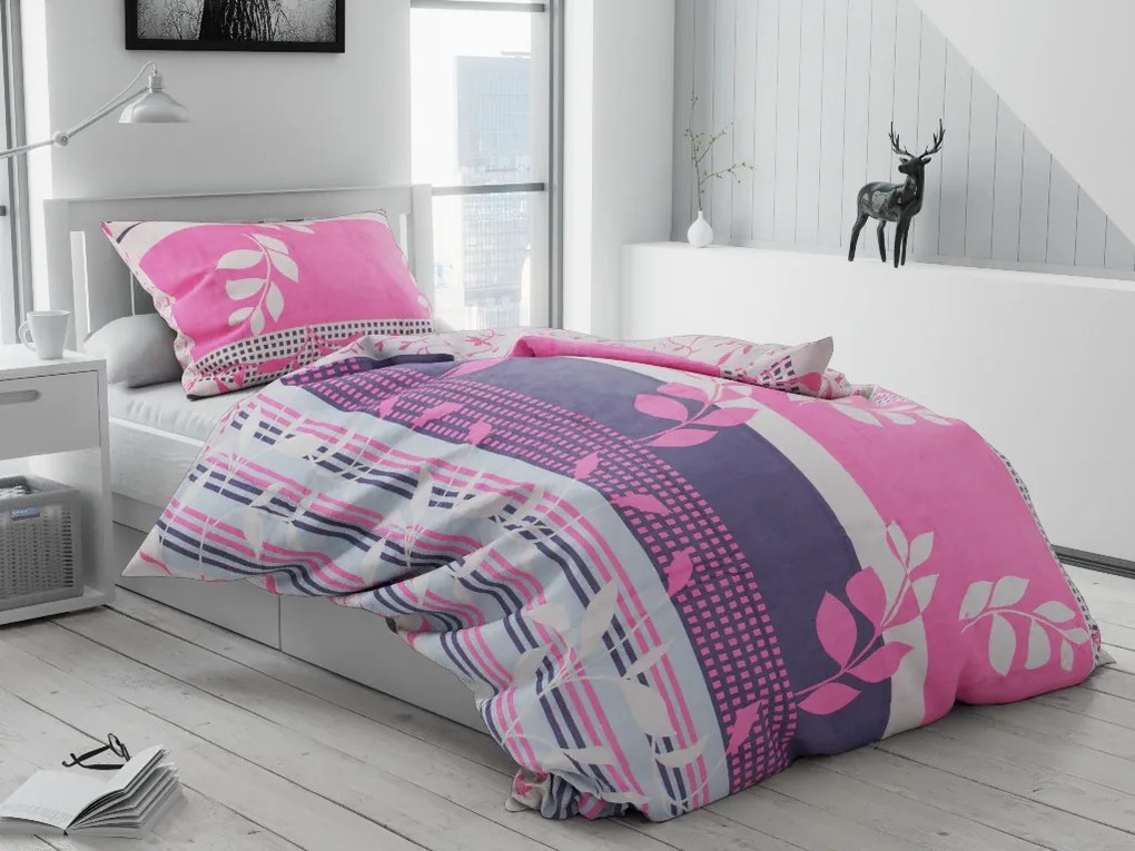 Luisiana rózsaszín pamut ágyneműhuzat