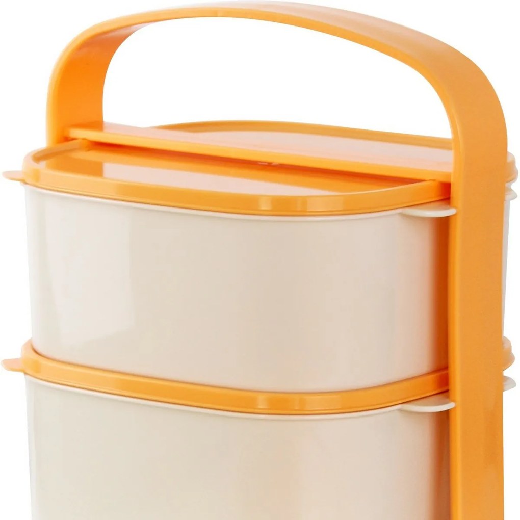 Műanyag ételhordozó, 2x 1,2 l + 1x 2 l