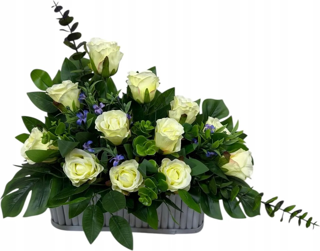 Csokor Nád Kompozíció Sír Temető Művirágok