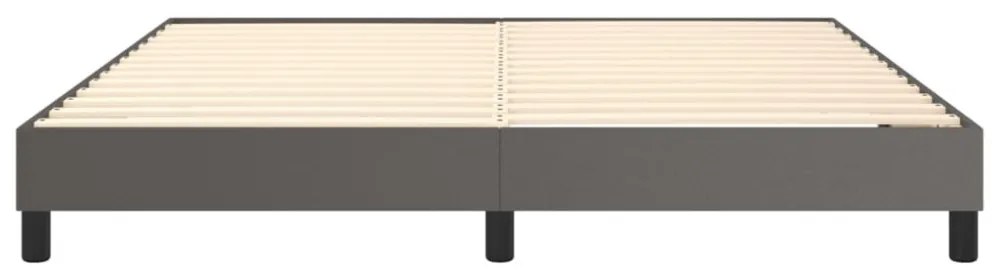 szürke műbőr rugós ágykeret 160x200 cm