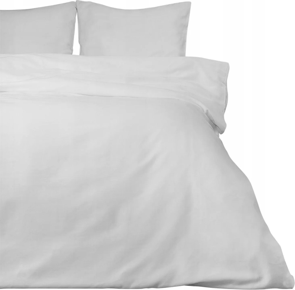 Pamut-szatén ágyneműhuzat 180x200 egyszínű fehér
